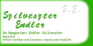 szilveszter endler business card
